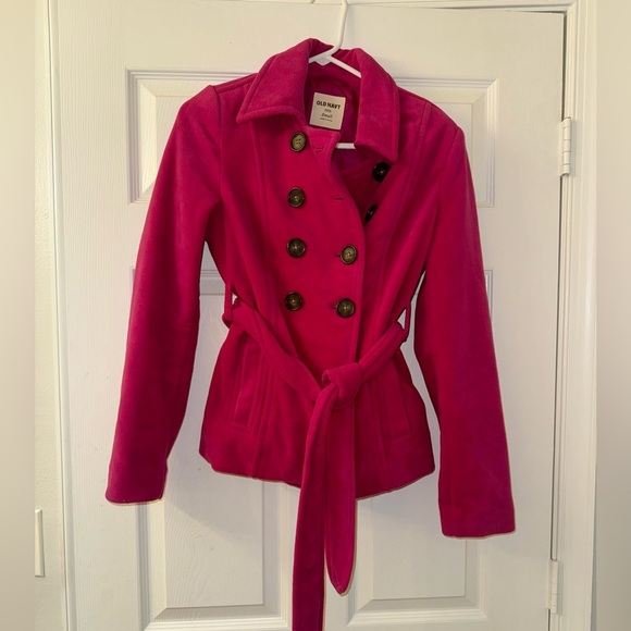 Old Navy Hot Pink Fleece Coat! - Picture 1 of 6